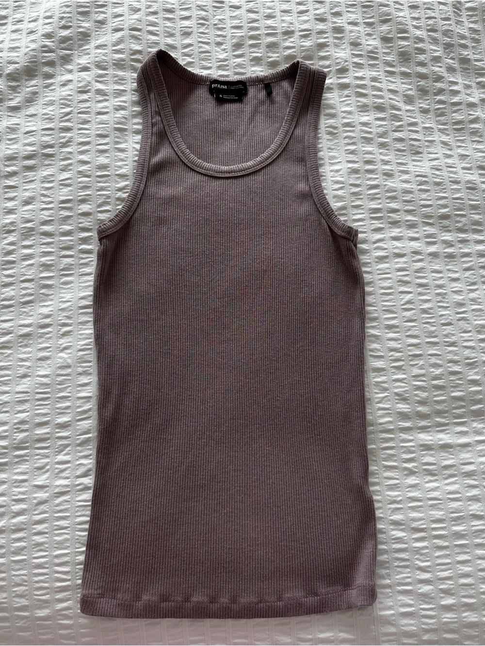 Prana Women's Foundation Rib Tank, Size Small, Color Willow Heather / pink